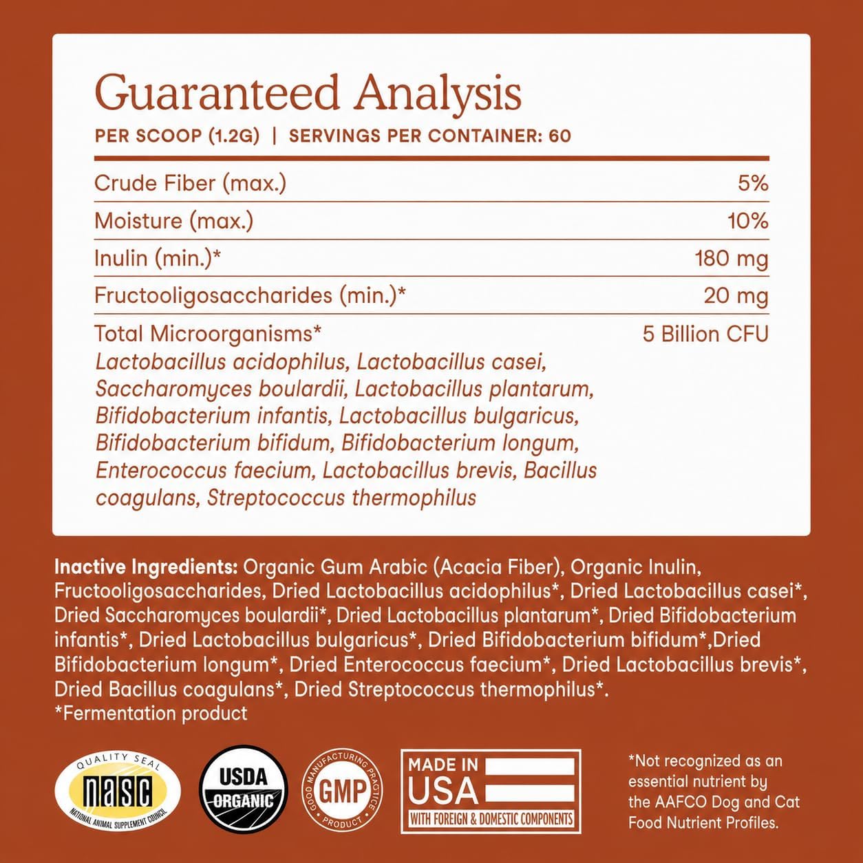 Fera Pets Organic Probiotics