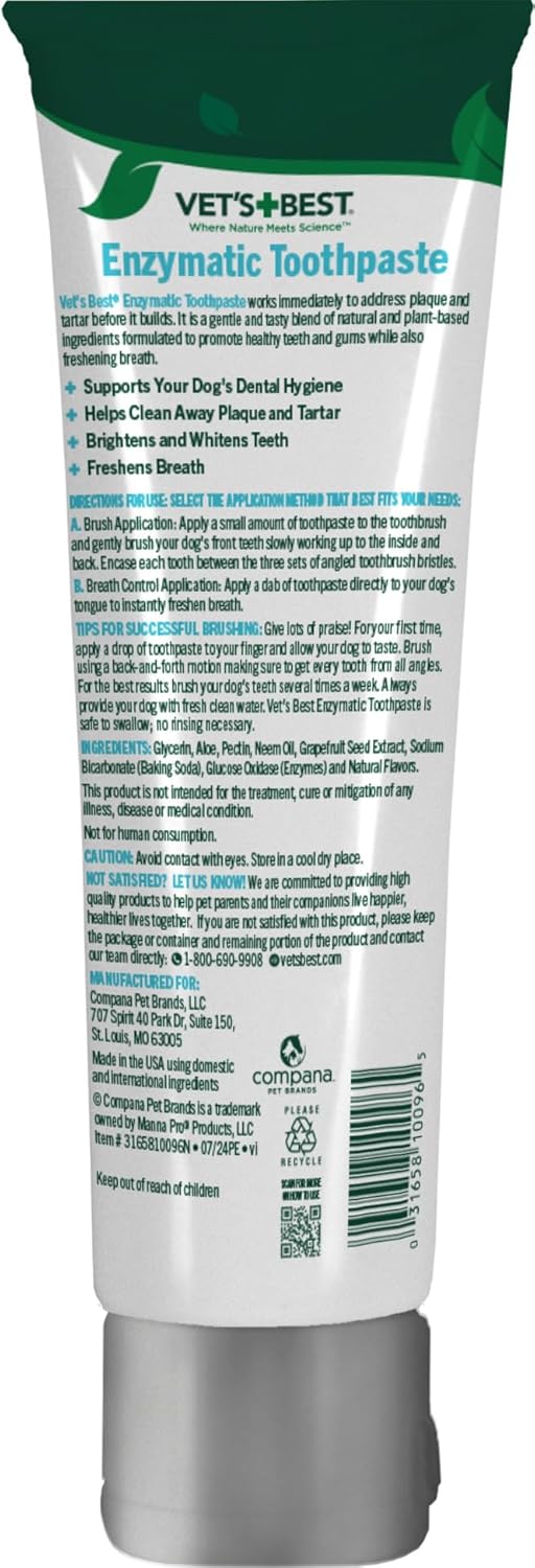 Vet's Best Enzymatic Dental Gel Toothpaste