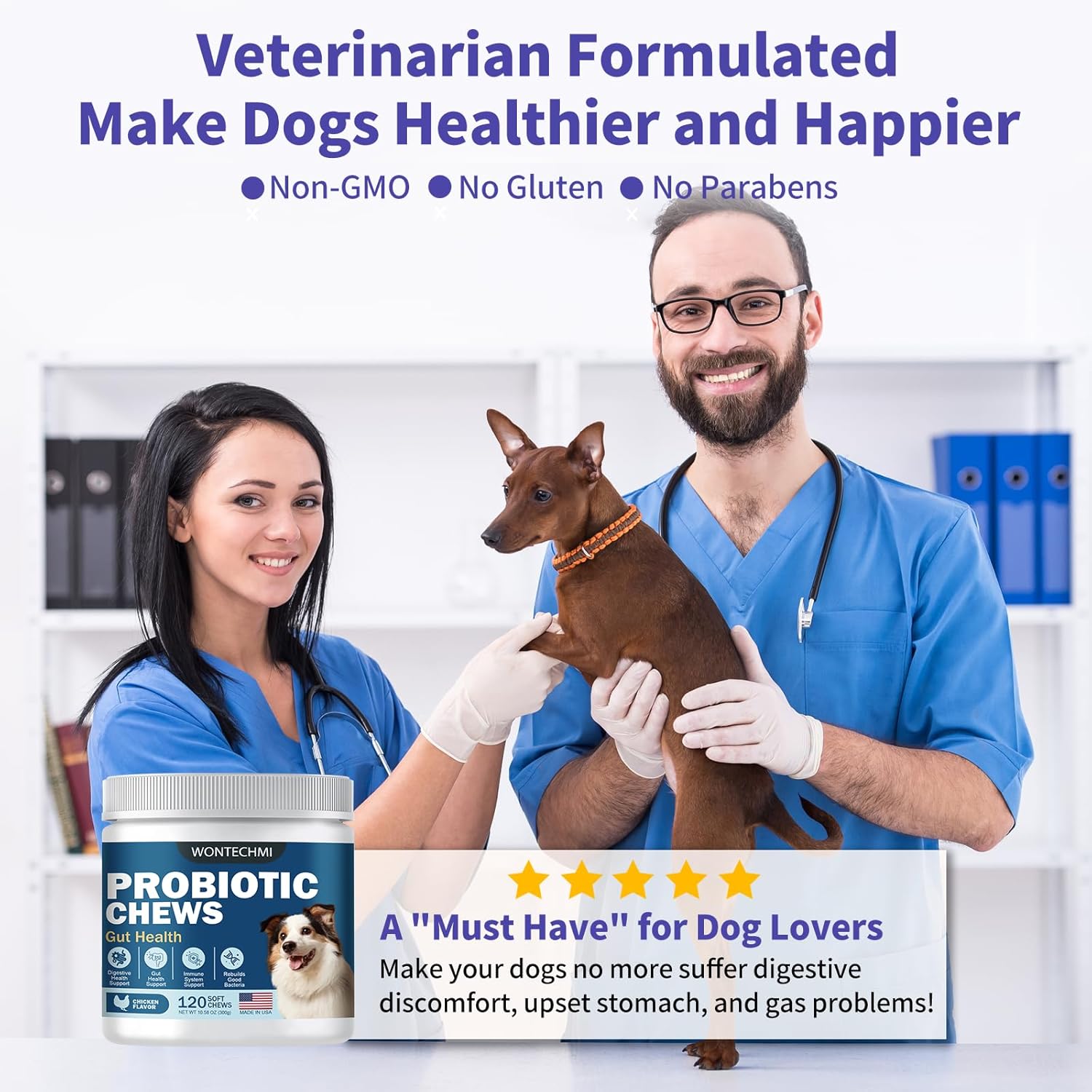 WONTECHMI Probiotics for Dogs