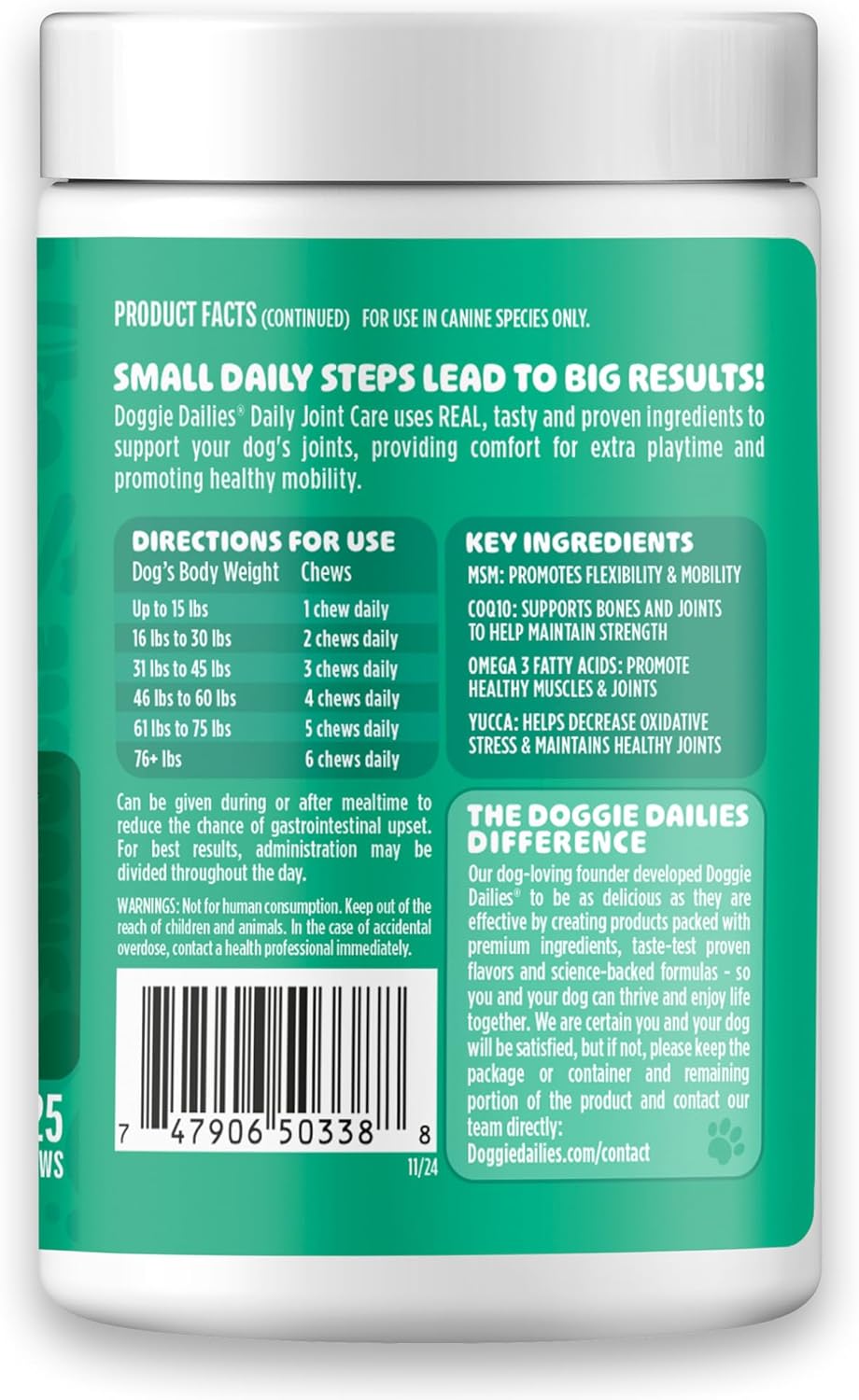 Doggie Dailies Hip & Joint Chews
