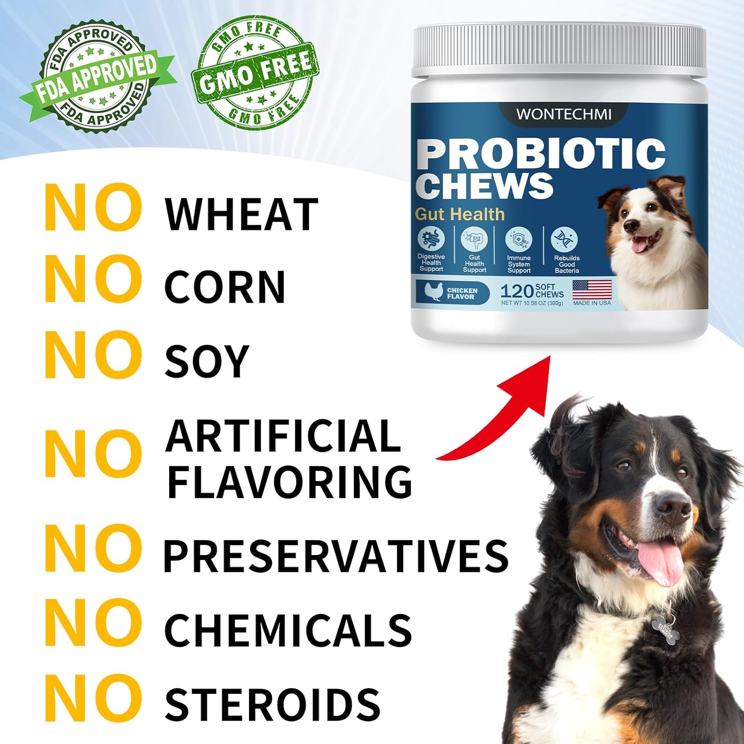 WONTECHMI Probiotics for Dogs