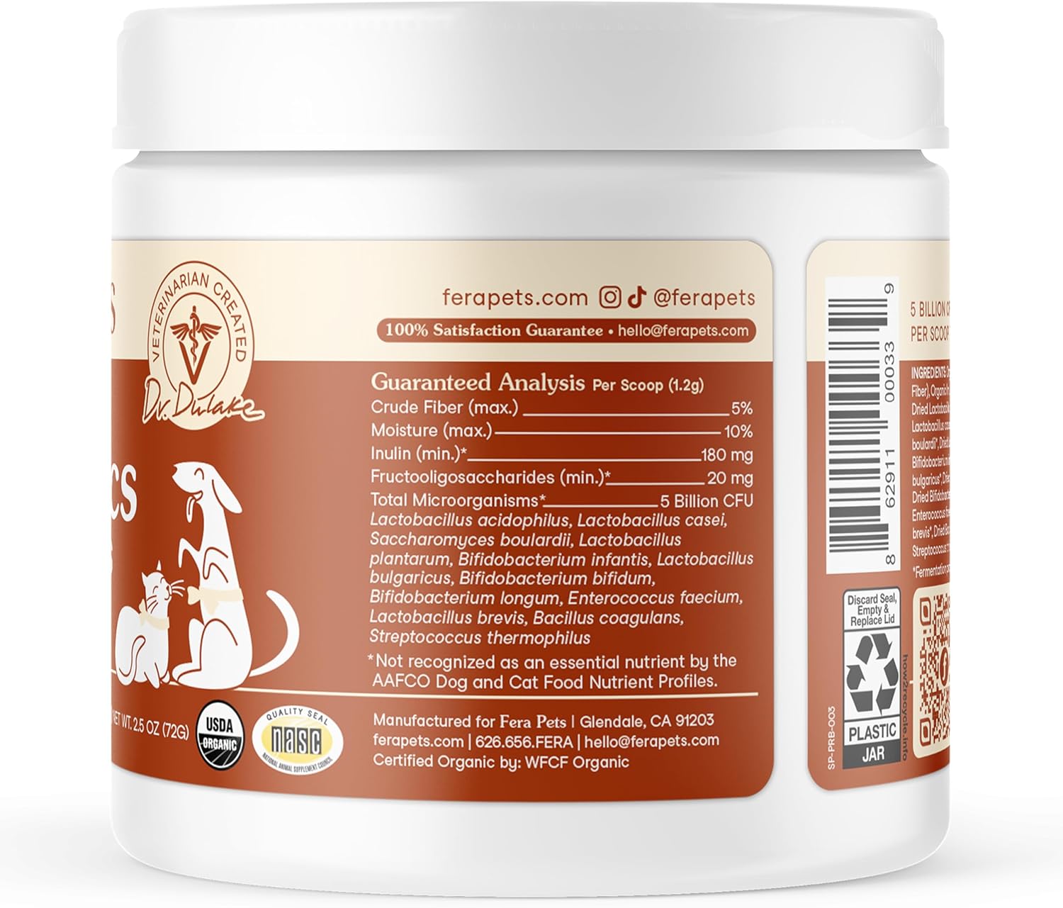 Fera Pets Organic Probiotics