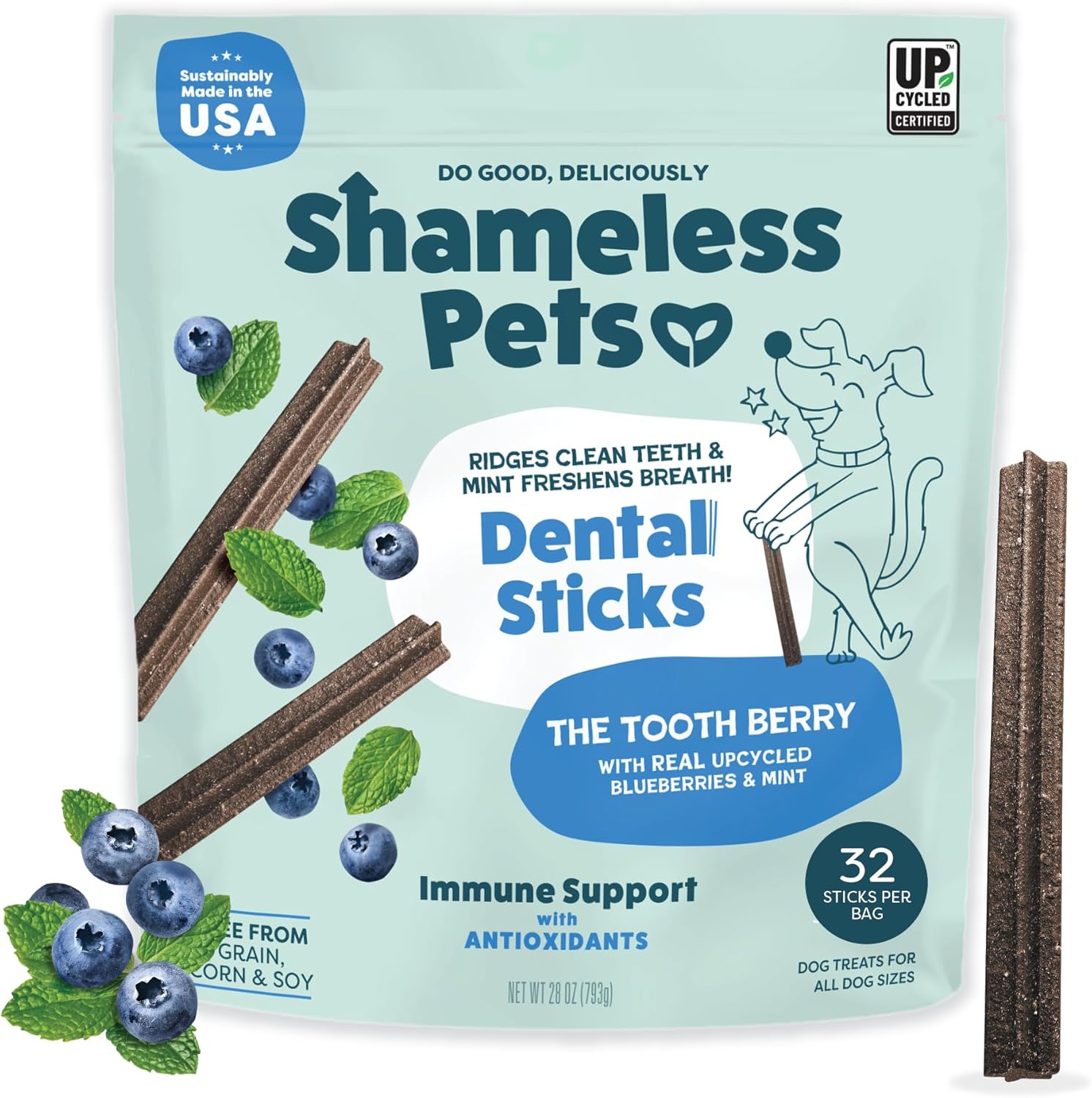 Shameless Pets Blueberry & Mint Dental Chews