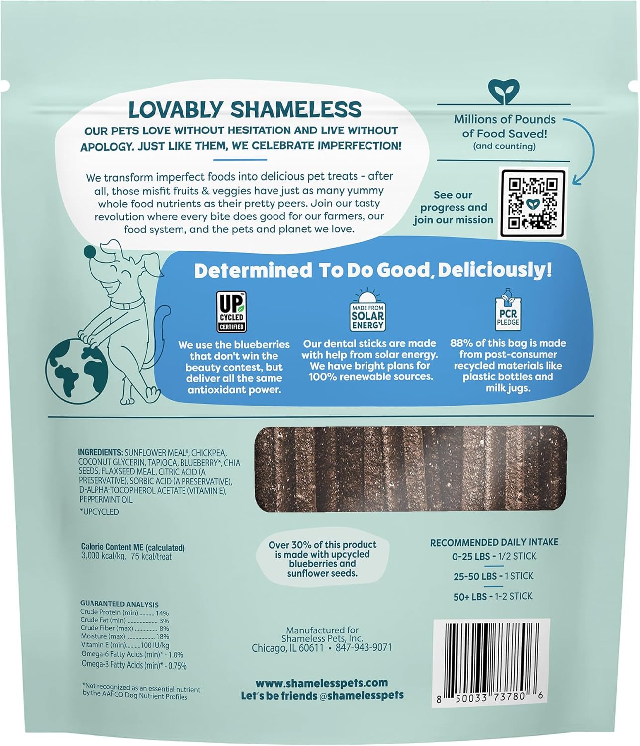 Shameless Pets Blueberry & Mint Dental Chews