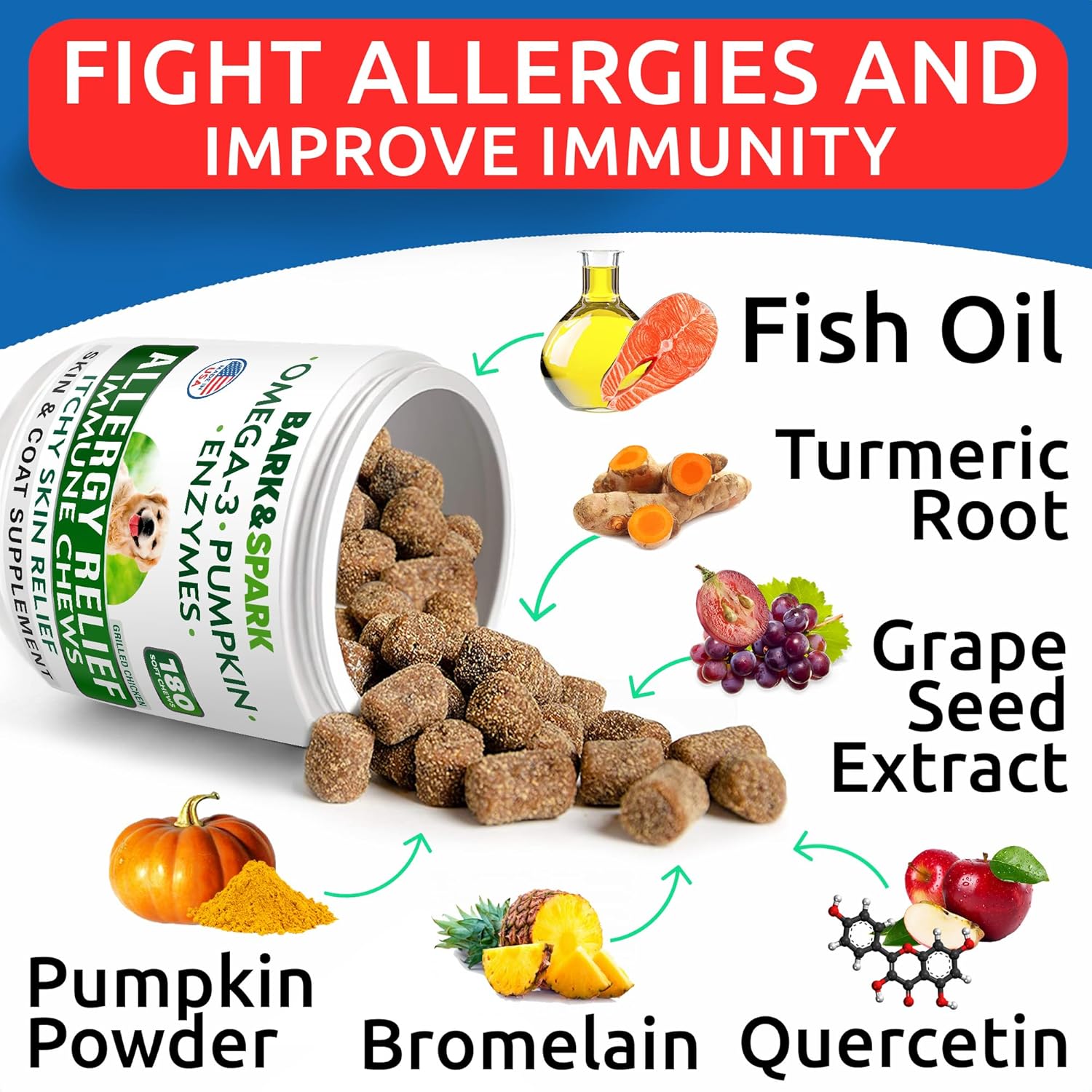 BARK&SPARK Allergy Relief Chews