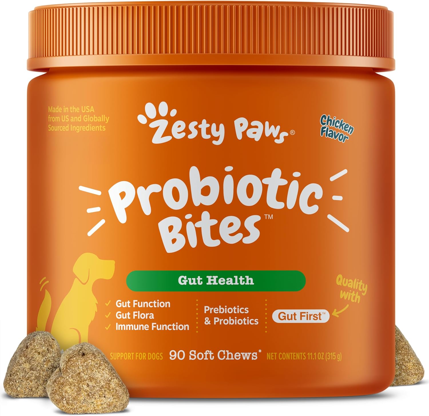 Zesty Paws Probiotics with DE111